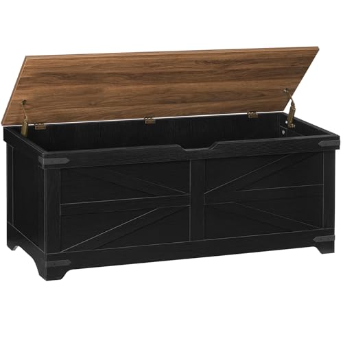 Wooden Toy Chest with Safety Hinges and Storage