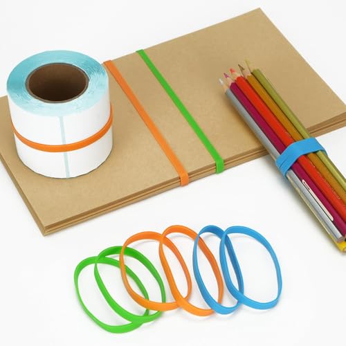 Bandes en caoutchouc épaisses LotFancy taille 64 | Élastiques de bureau 200g colorés - 7