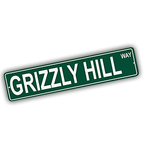 Brotherhood Aluminum Street Sign for Grizzly Hill - Nevada Man Cave Decor