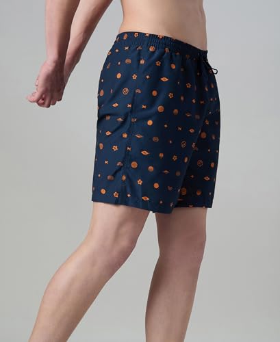 Image of Speedo Men's 4 Way Flex Essential Printed Watershorts with Side Pockets | Water Repellent | Internal Drawcord | Wide Waistband Swimming Trunks