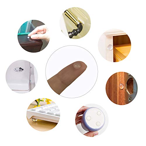 Image of Drawer Bumpers Pads 6mm*2mm - Self Adhesive Clear Rubber Feet for Cabinet Door, Cupboard, Furniture, Laptop, Table - Tiny Anti-Slip Bumpons Noise Dampening Buffer Pads (200)
