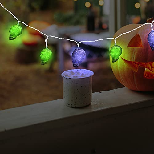 1 conjunto crânio modelar cadeia de luz luz alça de luz decorativa