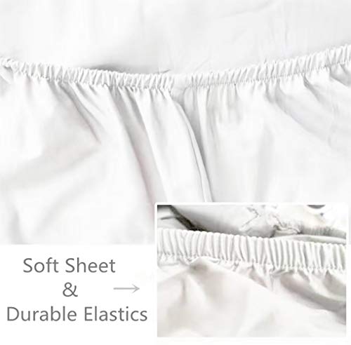 Full Size Premium Cotton Fitted Sheet Only - 300 Thread Count Pure Natural Cotton Fabric - 15" Deep Pocket,Breathable,Ultra Soft & Silky (Full,White) #TOP4