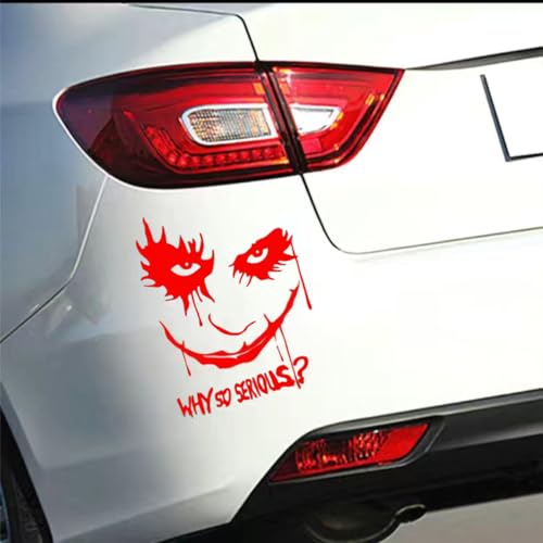 Holy Feather Joker Clown [WHY SO SERIOUS] Reflective Car Decal