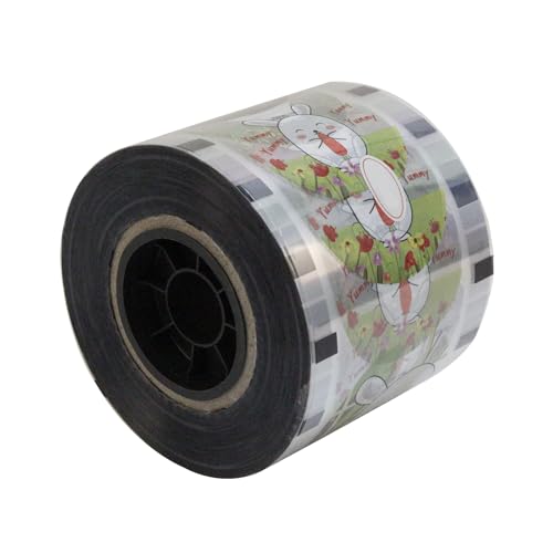 Película De Sellado Para Vasos, 3000 Piezas De Película De Sellado Para Vasos Desechable De 4 Mm De Espesor Para Restaurantes De Comida Rápida Tiendas De Té Con Leche 1, Conejo Blanco