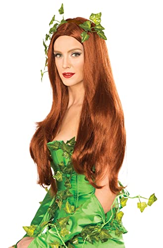 Perruque Poison Ivy deluxe rutilante aux fibres soyeuses haut de gamme
