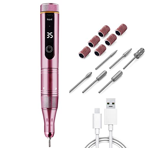Broca de Unha Máquina Elétrica Sem Fio Display LED Para Unhas Acrílicas Manicure & Pedicure Conjunto