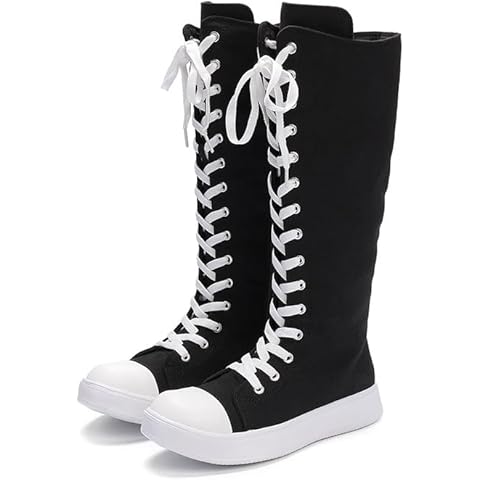 Generic Women's Knee High Canvas Boots Cover