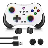 Coolaado Wireless Controller for Xbox/Swtich/PS3/4, Bluetooth Handheld Gaming Joysticks Gamepad Compatible With iPhone/Andriod Phones/Pad (White+Black)