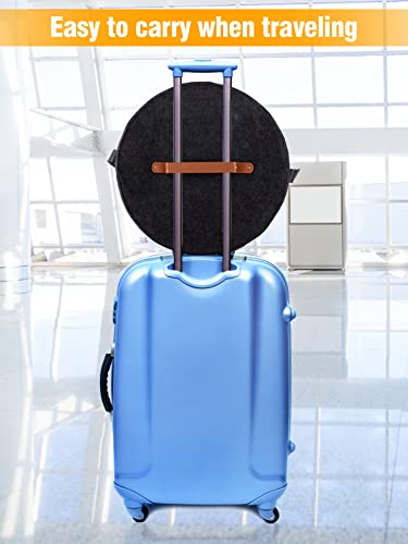 Hat Storage Box- 19" × 11.8" Foldable Felt Hat Box With Dustproof Lid For Beach Cowboy Hat- Round Hat Organizer Travel Hat Boxes For Men Women Stuffed Animal Toy Clothes #TOP1