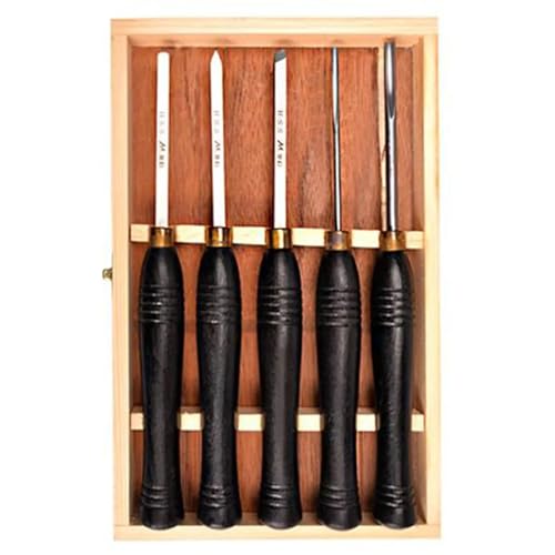 Set de 5 piezas de cinceles para torneado en madera miniatura 2