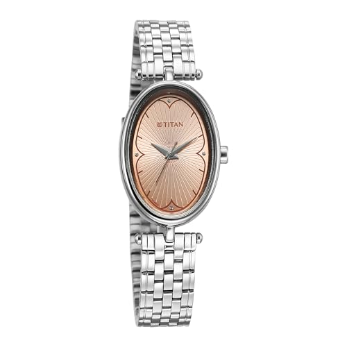 Image of Titan Karishma Workwear Cream Dial Stainless Steel Watch for Women