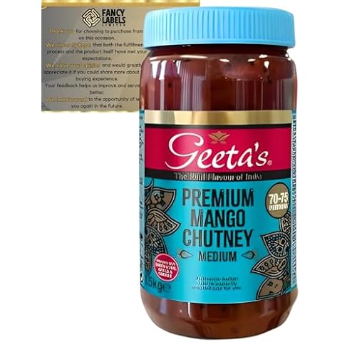 Geeta's Premium Mango Chutney Medium 1.5kg Cover