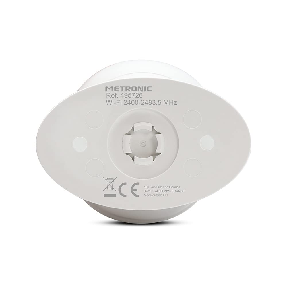 Metronic 495726 - Sirena Inteligente Wi-FI con Sensor de Movimiento inalámbrico Infrarrojos para casa, Oficina, Comercio, Alarma Sonora 100dB, Volumen Ajustable, función SOS