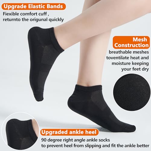 Image of ATBITER 12 Pairs Ankle Socks Women and Men Low Cut No Show Athletic Running Short Socks
