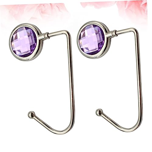 Garneck 2 Pçs Ganchos De Metal Mochila Bolsa De Cristal Bolsa De Mão Ganchos Para Bolsa De Mesa Supo