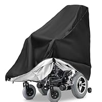 Wasserdichte Abdeckung für Rollstuhlfahrradroller, 210D Oxford Staubdicht Abdeckplane Rollator, Faltbar Schwarz Rollator Abdeckung, Abdeckung für Rollstuhl für Meisten Rollatoren (S-115cm x 65 x 90cm)