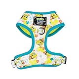 Sassy Woof Dog Adjustable Harness - Spongebob Squarepants™ Bikini Bottom - S, Breathable Mesh, No Pull Design with Two D-Rings, Perfect for Small Dogs and Puppies - Officially Licensed
