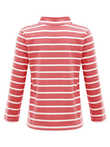 JanJean Girls Long Sleeve Soft T-Shirt Kids Boys Mock Neck Pullover Sweater Casual Solid Color Thermal Underwear Tops2