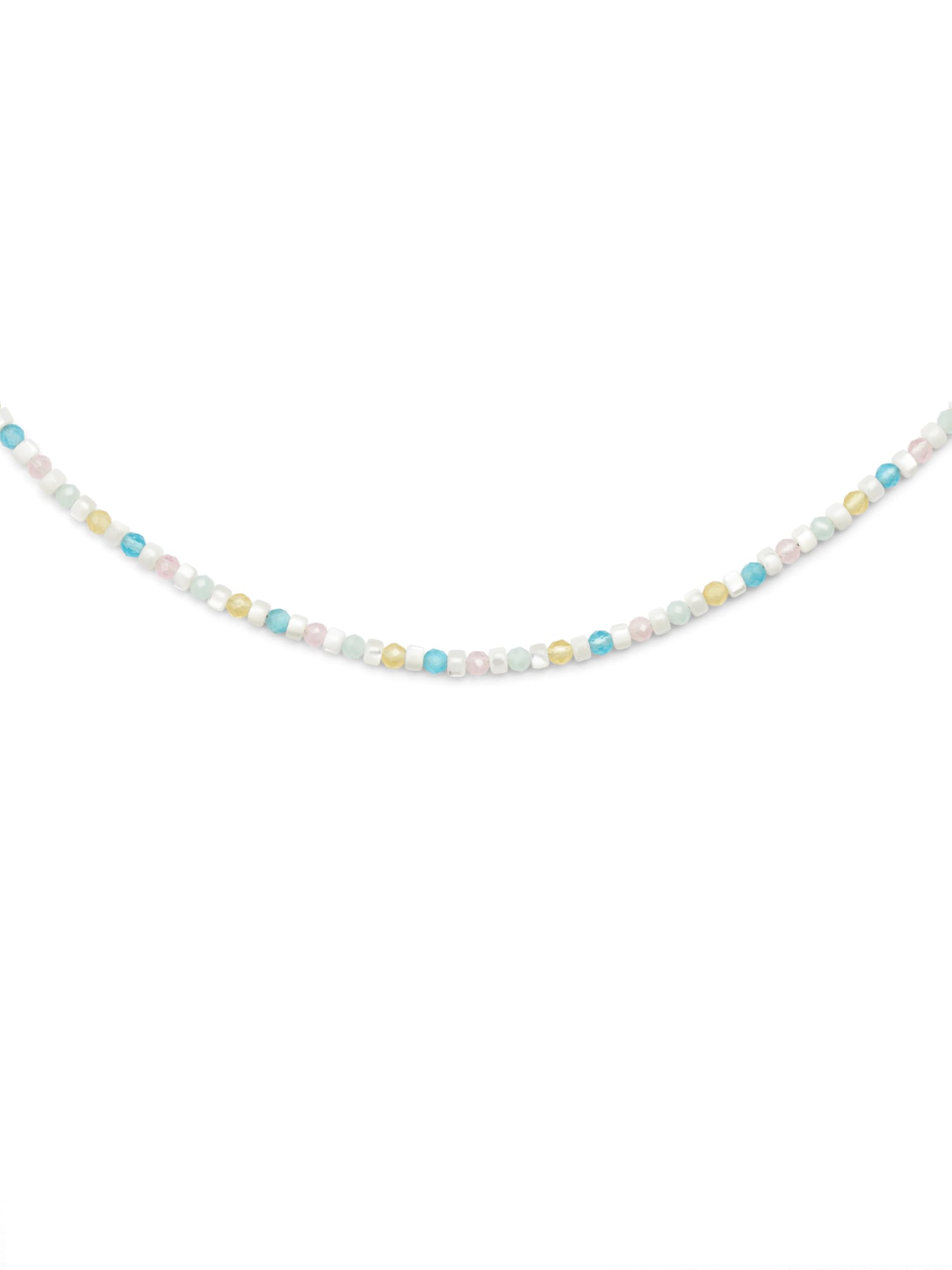 SINGULARU - Naszyjnik Nacary. Stal mit Pozłacany złotem 18K und Masa perłowa. Schmuck für Damen.