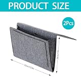DYHNQE 2 sztuki organizerów na łóżko do zawieszenia, 32 x 20 cm, filcowa torba na łóżko, antypoślizgowa, do zawieszenia, 5 przegródek, organizer na łóżko, książki, czasopisma, telefon komórkowy, pilot