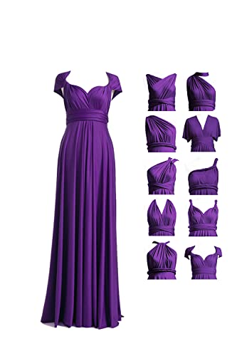 Bridesmaid Convertible Infinity Dress Party Prom Evening Gowns Maxi Wrap Long Dresses Purple by 72styles - Used condition - Image 2