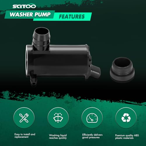 Image of SCITOO Windshield Washer Pump Replacement for Hyundai for Sonata | Direct fit for 1995-2010 For Hyundai For Sonata|Replaces OE 98510-3B000|98510-2S100|98510-3K010|With Grommet