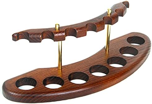 Watlux Tobacco Pipe Wooden Display Stand Rack Hold"Arch 7" for 7 Smoking Pipes