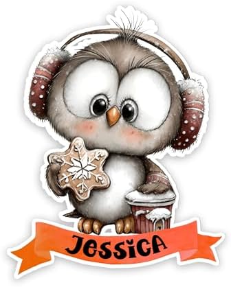 Fuzzy Personalized Name Sign Theme Set Whimsical Animal Lovers Festive Scene Theme Tag Glossy Vinyl Sticker a Creative Gift for Friends Coworkers Family Birthday Fun image 5