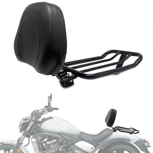 GYMARK Respaldo del conductor Sissy Bar con Porta-Bagages para K-awasaki Vulcan S 650 2015-2023 - Accesorios de asiento Pasajero trasero, GY431