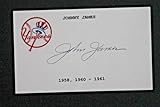 Johnny James New York Yankees Angels USC Autographed Signed 3x5 Index Card