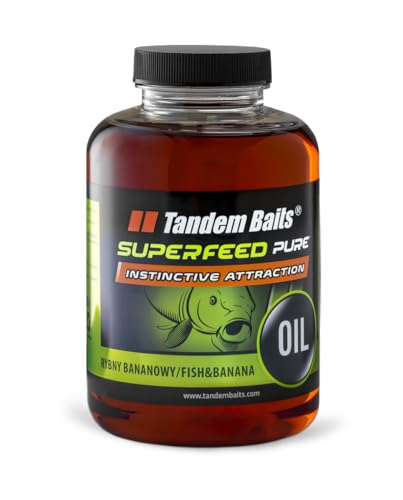 Tandem Baits SuperFeed Pure Fish Oil Banana Intense Aroma | Carp Fishing Boilies | Carp Fishing Bait | Carp Bait | Carp Fishing Accessories for Monster Fish 500 ml