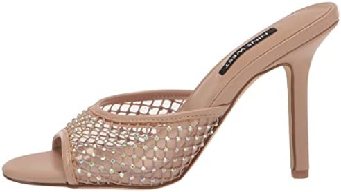 Nine West Women's IRIEP3 Heeled Sandal, Clear/Nude 110, 8 | Image 7