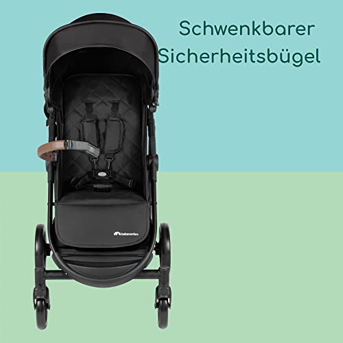 Bebeconfort Ingenious, Kinderwagen ab Geburt, kompakter Kinderwagen, Kinderwagen mit Liegemodus, ab Geburt bis ca. 4 Jahre, bis zu 22 kg, Major Black