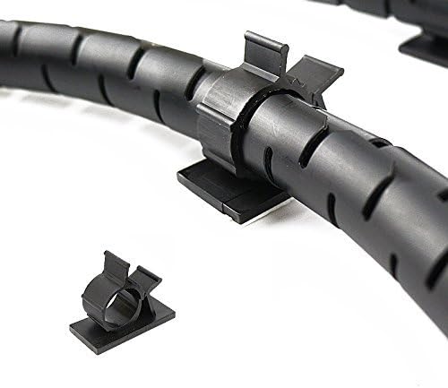 25 Pcs Black Adhesive Backed Nylon Wire Adjustable Cable Clips Clamps