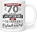 Orange9 Geschenk Geburtstag 70 | Ich Bin Nicht 70 Ich Bin 18 mit 57 Jahren Erfahrung | Tasse 70 Geburtstag Geschenkideen (Zum 70. Geburtstag)