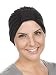 Classic Cotton Turban Pleated Chemo Cap for Women with Cancer in Black