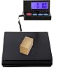 25cm25cm Black Stainless steel Platform 50KG 110lb 2g 0.1oz Digital Heavy Duty Large Capacity Weighing Platform Scale for Postal Industrial Commercial Shop Kitchen Letter Parcels Luggage Scales