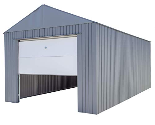Sojag 12' X 20' Everest Galvalume Steel With Extra Tall Walls Garage Storage Building, Charcoal #TOP1