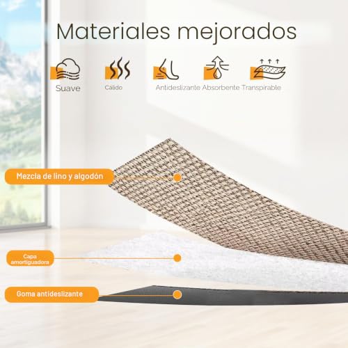 Miniatura 4 de Whemyreat 15 Alfombrillas De Sisal Para Escalones, Antideslizantes, Para Interiores, Con Respaldo De Goma, Sin Pegamento, Para Escalones De Madera, 76 X 20 Cm, Para Niños, Ancianos Y Mascotas