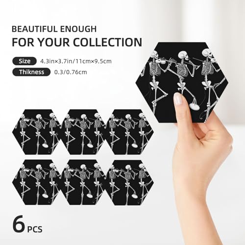 Dessous de verre en céramique et support hexagonal haut de gamme - 4