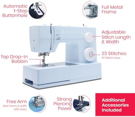 SINGER® 4423 (Meltwater Blue) Heavy Duty Sewing Machine with Accessories Detail