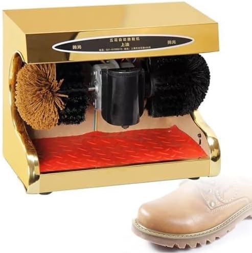 Automatic Shoe Polisher Machine, Electric Titanium Shoe Shine for Home, Hotel Lobby, Commercial Use with Oil Dispenser