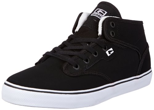 Globe Motley Mid, Unisex Skateboarding Shoes, Noir Schwarz Black Black White 10214, women 2