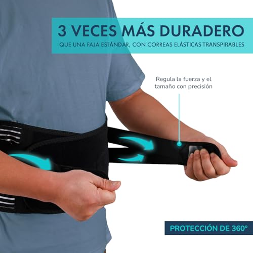 Smarthers Faja Lumbar Hombre y Mujer - Faja Lumbar Mujer y Faja Abdominal Hombre - Alivio del Dolor Instantaneo - Ajuste Perfecto y Comodidad de Grado Médico para hacer deporte - Fajas para Espalda - imagen 4