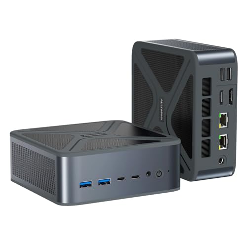 ALLIWAVA GH8 Mini PC Gaming, AMD Ryzen 9 8945HS (hasta 5,2GHz), Doble LAN 2.5G, 32GB DDR5 RAM 1TB PCIe4.0 SSD Mini Ordenador de Sobremesa, Wi-Fi/BT5.2/HDMI/DisplayPort/USB4/VESA, Doble Ranura SSD