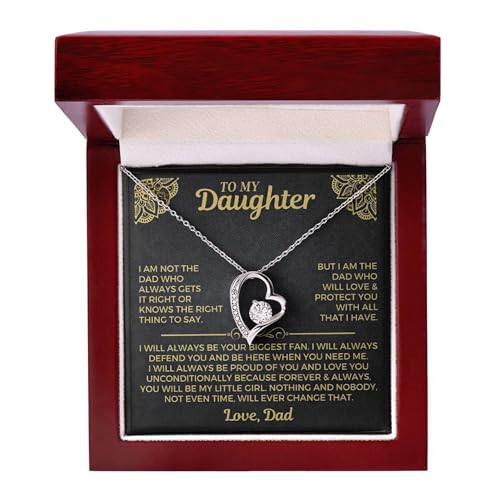 I am the Dad who will love and protect you with all that I have Necklace for Daughter from Dad – Meaningful Gift for Birthday, Graduation, or Special Occasions