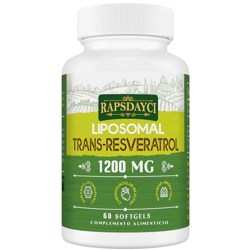 Resveratrol 1200 mg pro Portion hochdosiertes liposomales Trans-Resveratrol aus japanischem Staudenknöterich 60 Kapseln