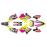Kalair GFX Graphics Kit for Suzuki RM125 RM250 2001-2008 Polisport Restyle Plastics Icon Series Magenta 16 Mil - Dirt Bike Custom Racing Graphics Decals Stickers Kit, no-Plastics