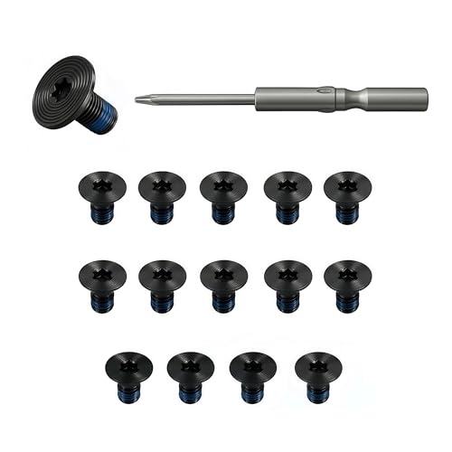 Kit de 16 vis anti-desserrage pour portefeuille rigide, visserie de rechange Torx T5 et clé